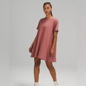 Lululemon All Yours Tshirt dress size 8 spiced chai
